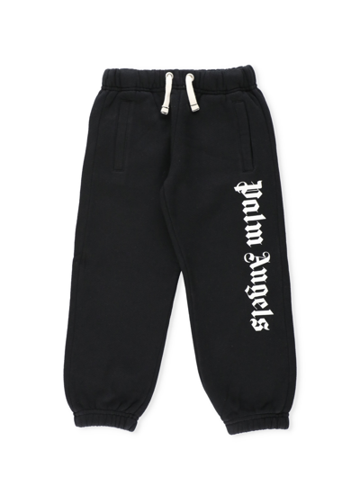 Shop Palm Angels Classic Overlogo Pants In Black White