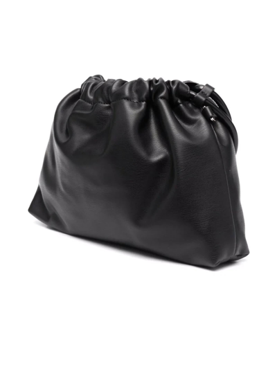 Shop N°21 Black Eva Ruched Crossbody Bag In Nero