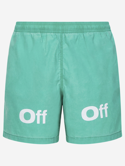 Shop Off-white Swimsuit In Green