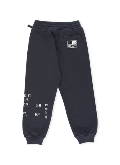 Shop Dolce & Gabbana Sweatpants With Logo In Blu Scurissimo 1