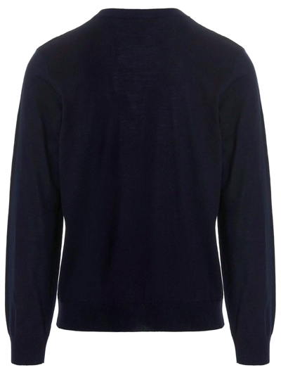 Shop Apc Navy Blue Wool Blend Sweater In Nero