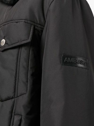 Shop Ambush Black Padded Jacket In Nero
