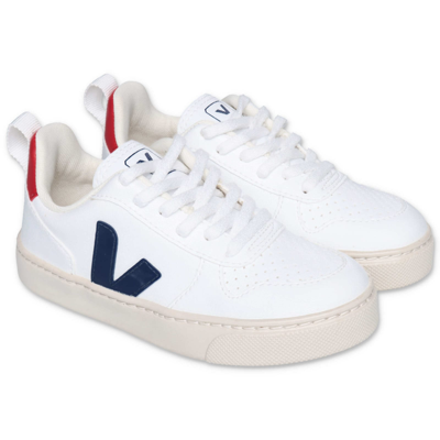 Shop Veja Sneakers Bianche In Similpelle Con Lacci In Bianco