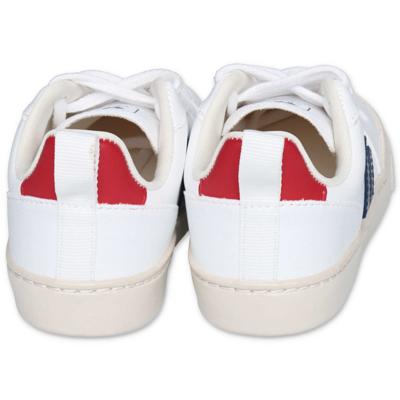 Shop Veja Sneakers Bianche In Similpelle Con Lacci In Bianco