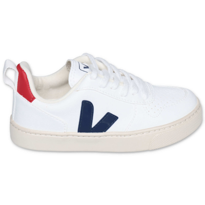 Shop Veja Sneakers Bianche In Similpelle Con Lacci In Bianco