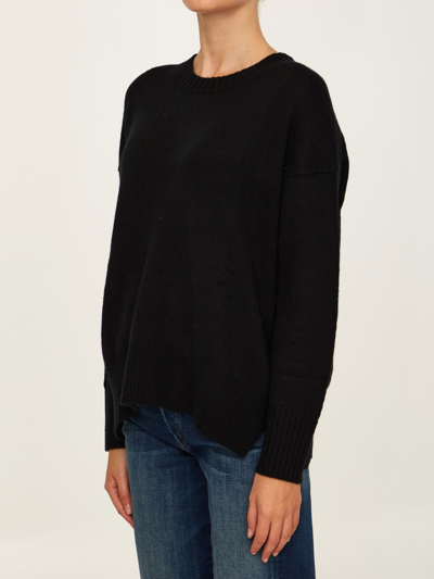 Shop Allude Black Cashmere Sweater