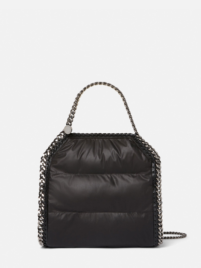 Shop Stella Mccartney Quilted Falabella Mini Tote Bag In Black