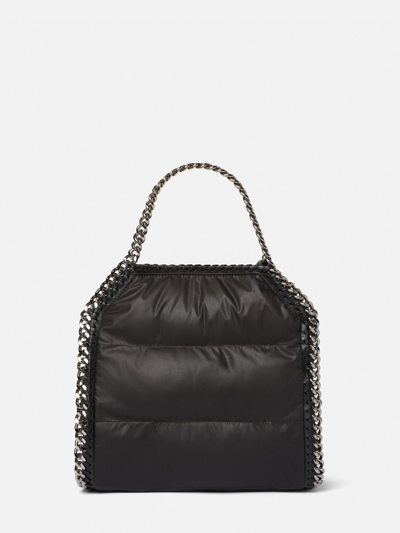 Shop Stella Mccartney Quilted Falabella Mini Tote Bag In Black