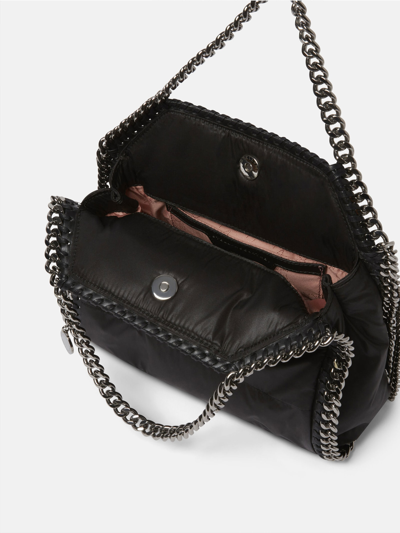 Shop Stella Mccartney Quilted Falabella Mini Tote Bag In Black