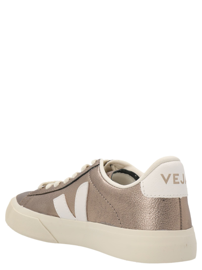 Shop Veja Campo Sneakers In Gold