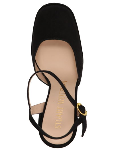 Stuart Weitzman Avenue 130 Suede Platform Pump In Black