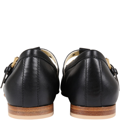 Shop Gucci Black Loafers For Kids With Horsebit