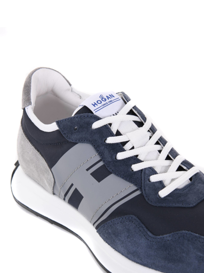 Shop Hogan H601 Sneakers In Blu/grigio