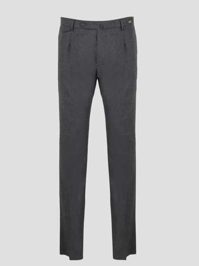 Shop Tagliatore Wool Stretch Tailored Trousers In Grey
