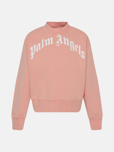 Shop Palm Angels Pink Cotton Sweatshirt
