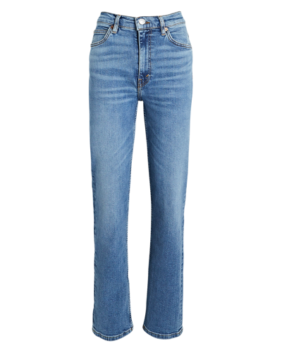 Shop Re/done 70s Straight-leg Jeans In Medium Blue