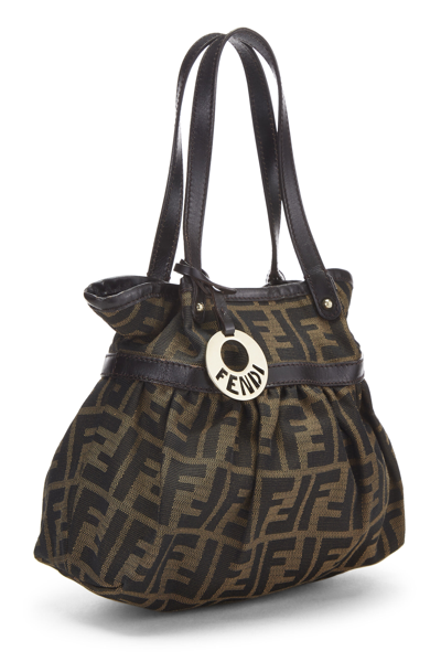Pre-owned Fendi Brown Zucca Canvas Chef Handbag Mini