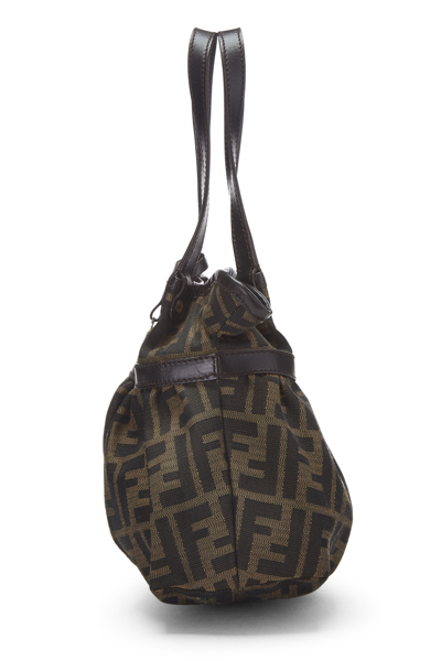 Pre-owned Fendi Brown Zucca Canvas Chef Handbag Mini