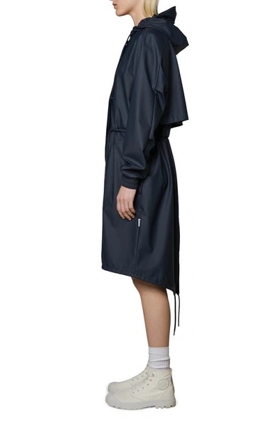 Rains String Waterproof Jacket In Navy