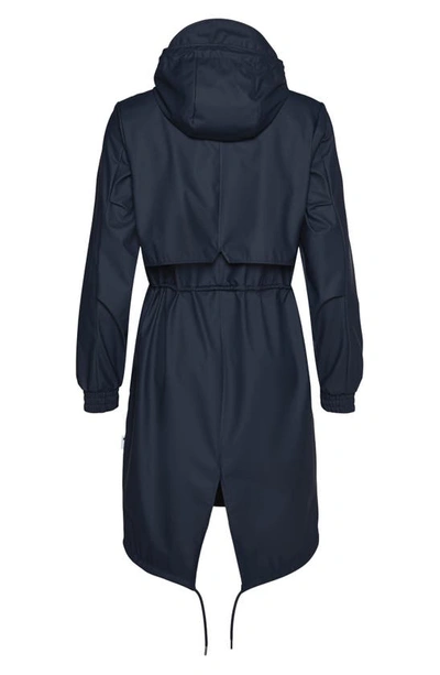 Rains String Waterproof Jacket In Navy