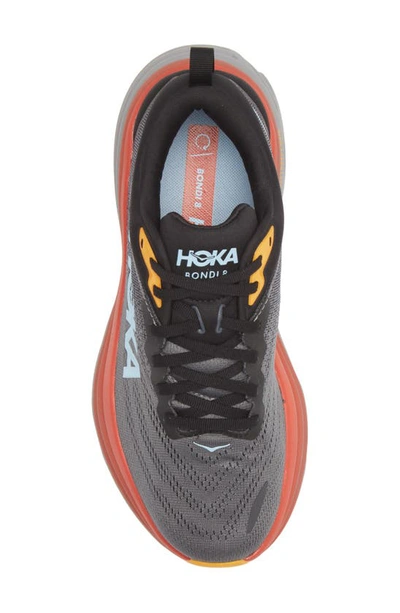 Shop Hoka Bondi 8 Running Shoe In Anthracite / Castlerock