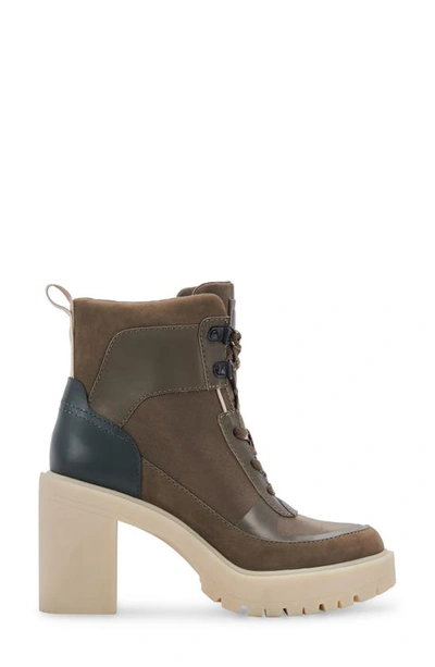 Shop Dolce Vita Collin Bootie In Olive Nylon