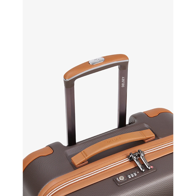 Shop Delsey Chatelet Air Shell Suitcase 77cm In Dark Brown