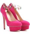 CHARLOTTE OLYMPIA HOT DOLLY SUEDE PUMPS