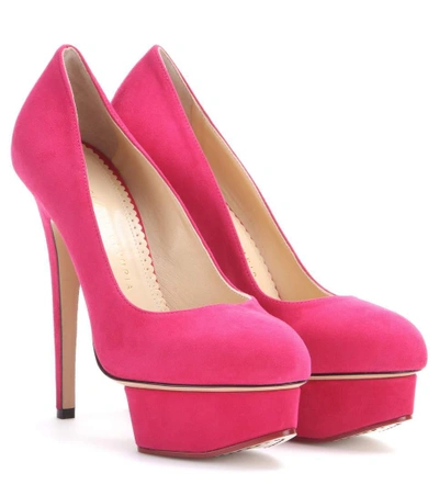 Shop Charlotte Olympia Hot Dolly Suede Pumps