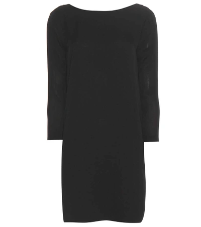 Tom Ford Draped-back Silk-crepe Dress In Black