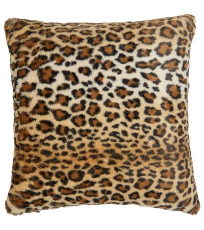 Shop Etro Leopard-print Faux Fur Cushion