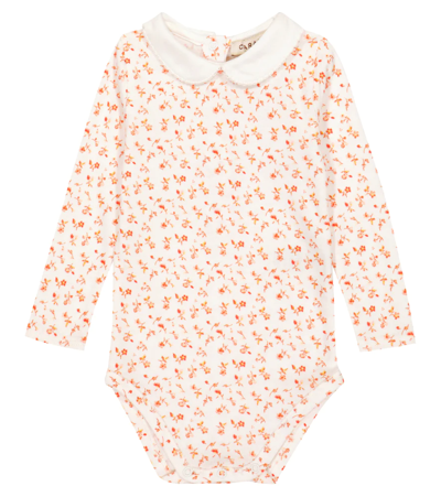 Shop Caramel Baby Limpet Floral Cotton Bodysuit In Floral Print