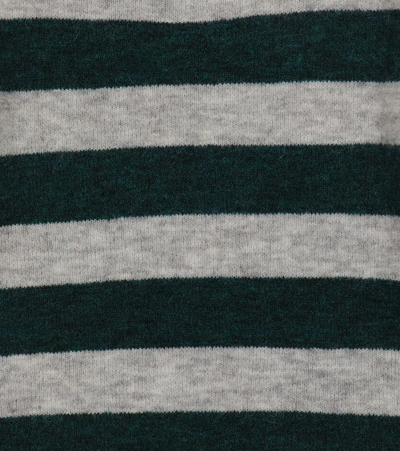 Shop Morley Rex Striped Wool-blend Sweater In Pine/pebble