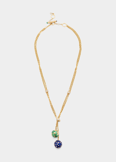 Shop Verdura Night & Day Lariat Necklace With Diamonds