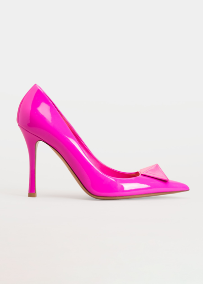 Shop Valentino One Stud Patent Pumps In Pink