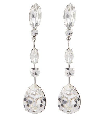 Shop Jennifer Behr Cicely Crystal-embellished Drop Earrings In Silver