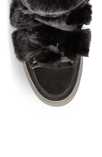 Shop Cougar Dasha Faux Fur Trim Waterproof Bootie In Black