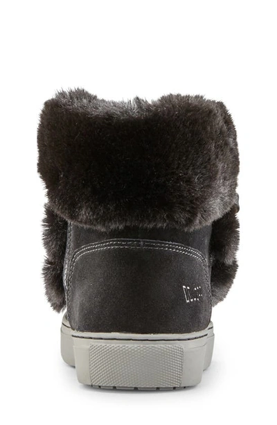 Shop Cougar Dasha Faux Fur Trim Waterproof Bootie In Black