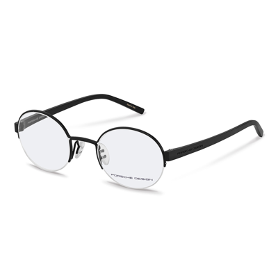 Shop Porsche Design Demo Round Unisex Eyeglasses P8350 A 48 In Black