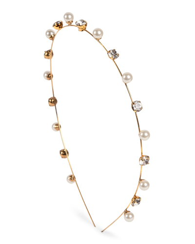 Shop Jennifer Behr Ines Skinny Headband In Pearl