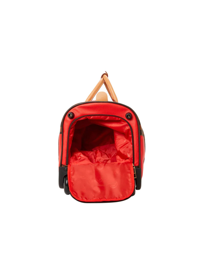 Shop Sprayground Trolley Raceway Luggage Duffle In Red