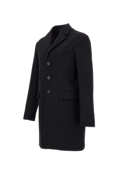 Shop Dsquared2 Soft Shoulder Coat Wool Coat In Black