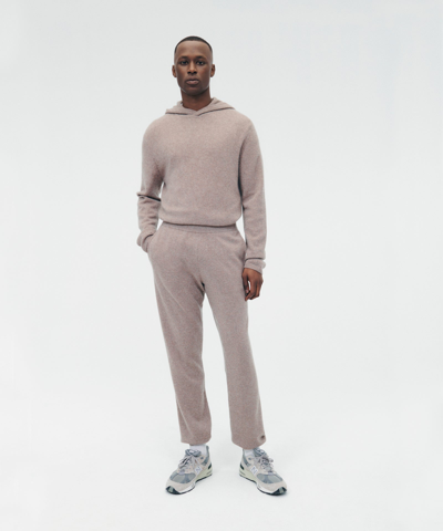 Shop Naadam Recycled Cashmere Jogger In Heather Taupe
