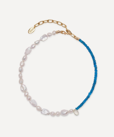 Shop Lizzie Fortunato Gold-plated Luss Bead And Pearl Necklace In Multi