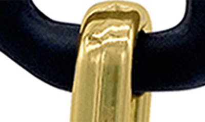 Adornia 14k Yellow Gold Plated Velvet Drop Earrings In Black