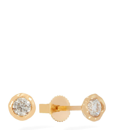 Shop Annoushka Yellow Gold And Diamond Single Stud Earring