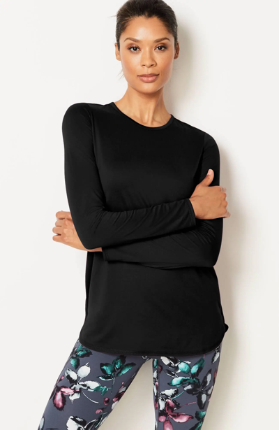 Jjill J.jill Fit Performance Long-sleeve Tee In Black