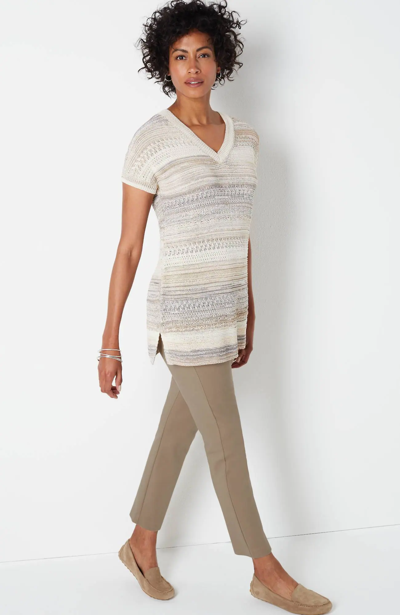 Jjill J.jill Essential Cotton-stretch Pants In Macchiato