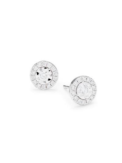 Saks Fifth Avenue Women's 14k White Gold & 0.54 Tcw Diamond Stud Earrings In White Gold