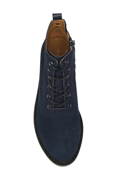 Shop Nydj Eileen Lace-up Bootie In Navy